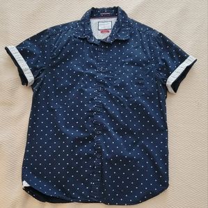 Denim & Flower Short Sleeve Button Down